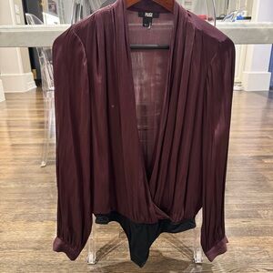 PAIGE Deep Wine Bodysuit